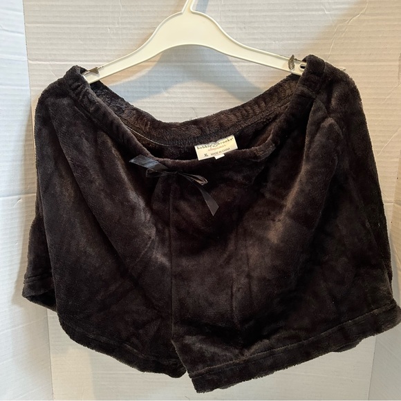 Bobbie Brook 2-pc black velvet long sleeve sleepwear with short - Picture 3 of 11